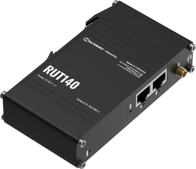 Teltonika RUT140 Kompakter Industrieller Ethernet-Router mit Wi-Fi 4
