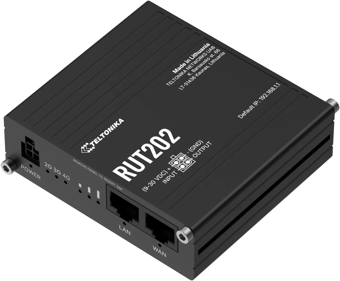 Teltonika · Router · RUT202 · Kompakter industrieller Dual-SIM-Router Teltonika · Router · RUT202 · Kompakter industrieller Dual-SIM-Router