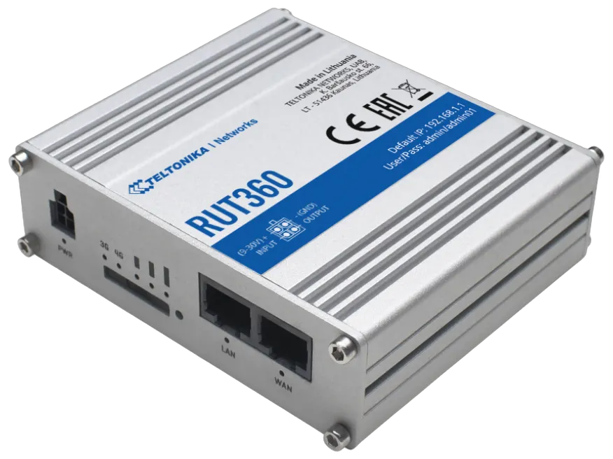 Teltonika · Router · RUT360 · Kompakter-4G/LTE CAT6 Router Teltonika · Router · RUT360 · Kompakter-4G/LTE CAT6 Router