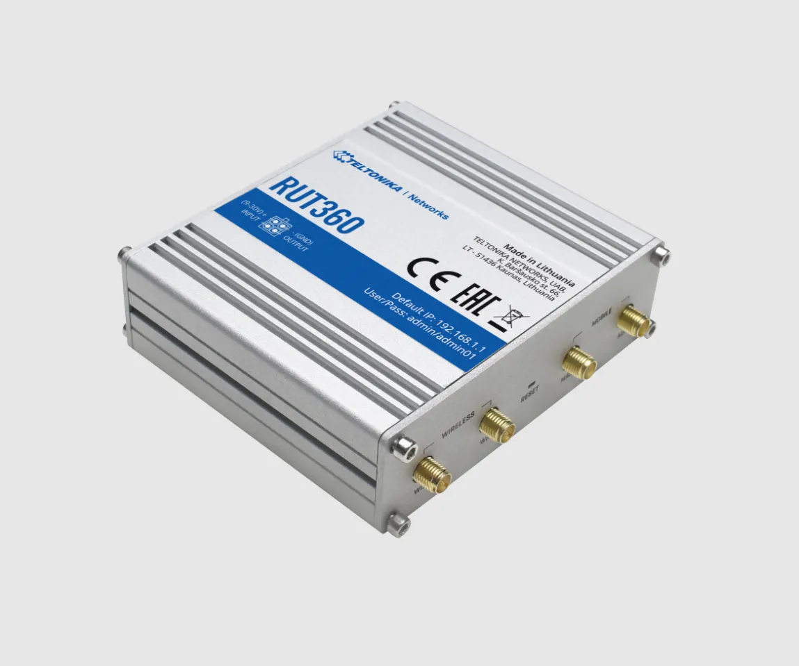 Teltonika · Router · RUT360 · Kompakter-4G/LTE CAT6 Router Teltonika · Router · RUT360 · Kompakter-4G/LTE CAT6 Router