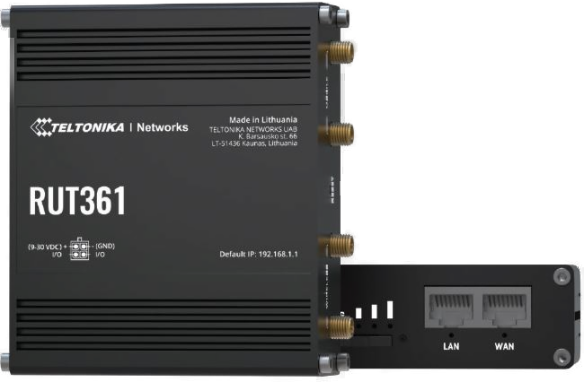 Teltonika RUT361 4G/LTE CAT6 Industrie-Router mit Carrier-Aggregation