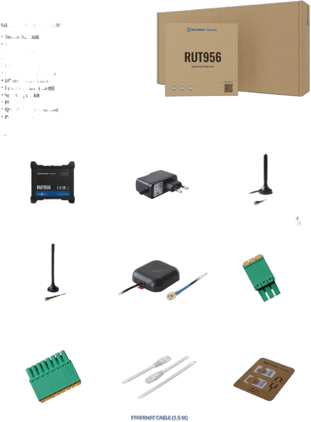 Routeur modem Teltonika RUT956 LTE Dual SIM avec Wi-Fi et GNSS Routeur modem Teltonika RUT956 LTE Dual SIM avec Wi-Fi et GNSS