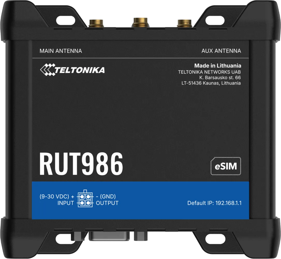 Teltonika · Router · RUT986 · INDUSTRIAL GLOBAL LTE CAT 4 Router Teltonika · Router · RUT986 · INDUSTRIAL GLOBAL LTE CAT 4 Router