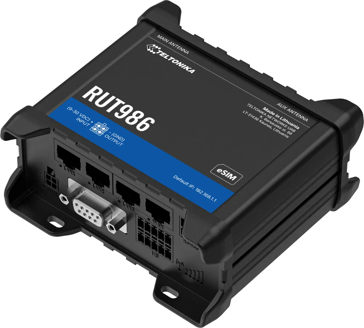 Teltonika · Router · RUT986 · INDUSTRIAL GLOBAL LTE CAT 4 Router Teltonika · Router · RUT986 · INDUSTRIAL GLOBAL LTE CAT 4 Router