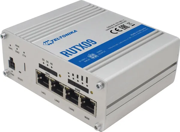 Teltonika RUTX09 LTE Cat 6 Gigabit Industrie-Router
