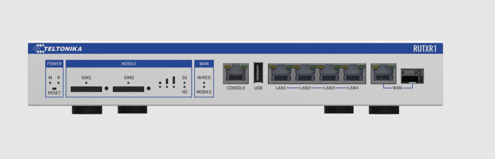 Teltonika · Router · RUTXR1 · SFP · LTE · WAN / 19" Winkel inklusive