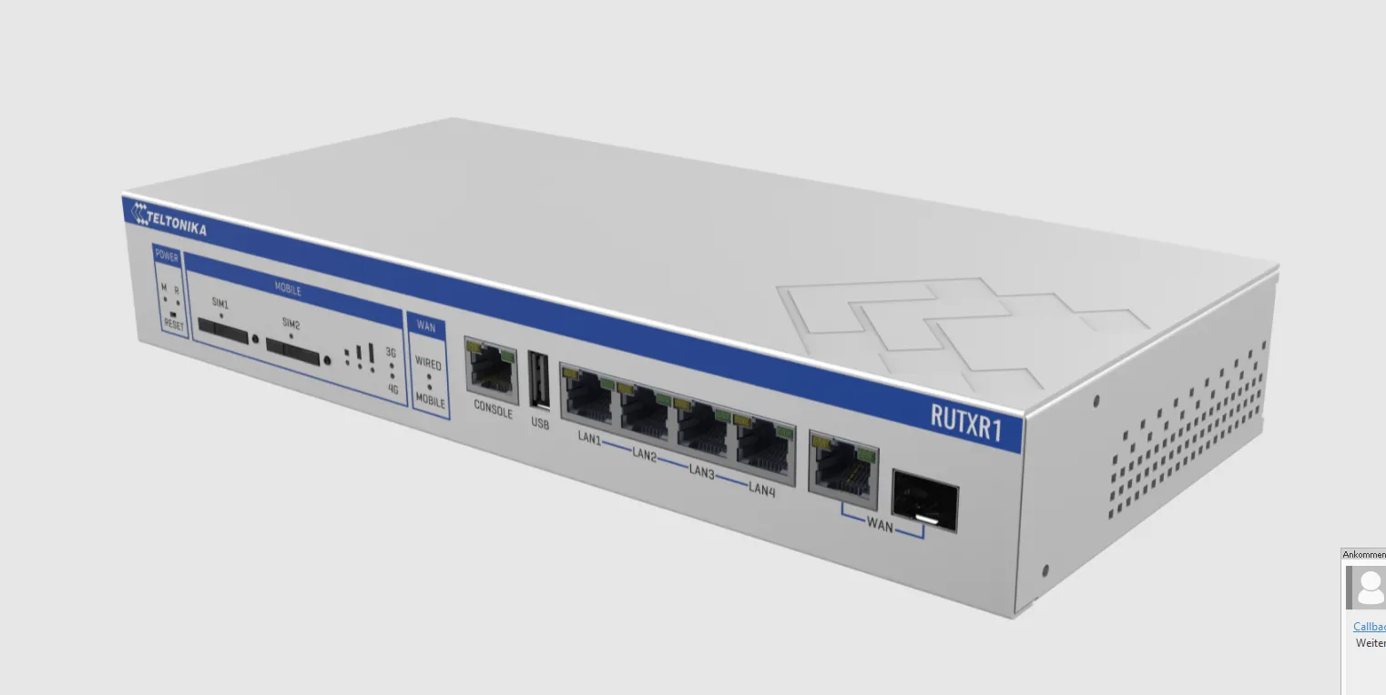 Teltonika · Router · RUTXR1 · SFP · LTE · WAN / 19" Winkel inklusive
