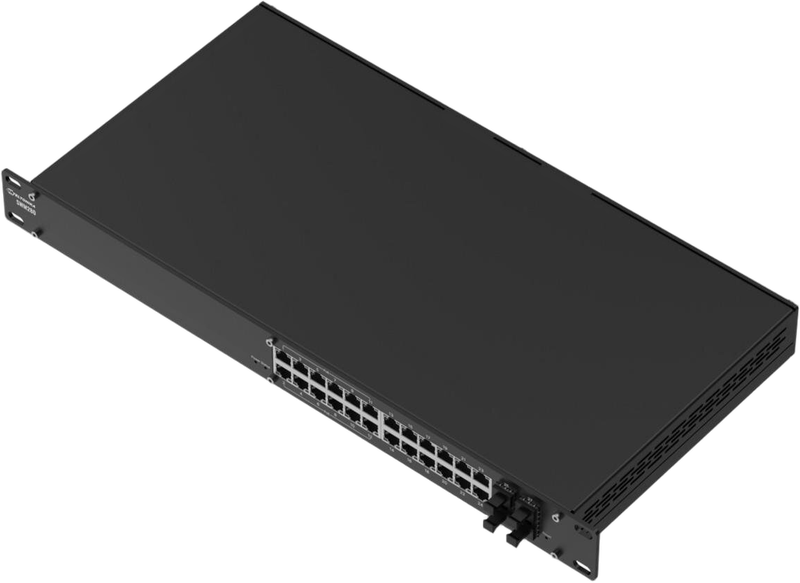 Teltonika · Switch · SWM280 · 24 Port Gigabit managed PoE L2+ Switch, 12xGbE PoE, 4x SFP, 19"
