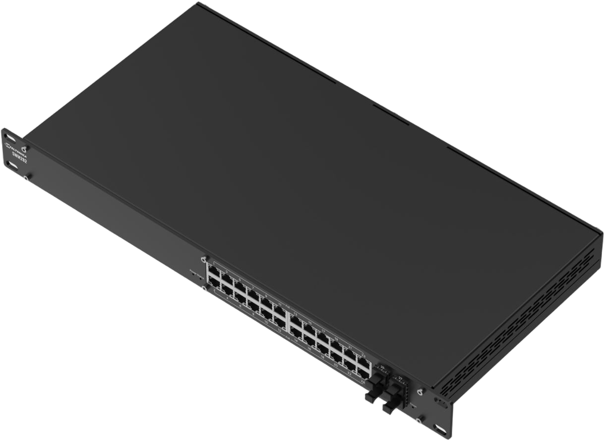 Teltonika · Switch · SWM282 · 24 Port Gigabit managed PoE L2+ Switch, 4x SFP, 19"