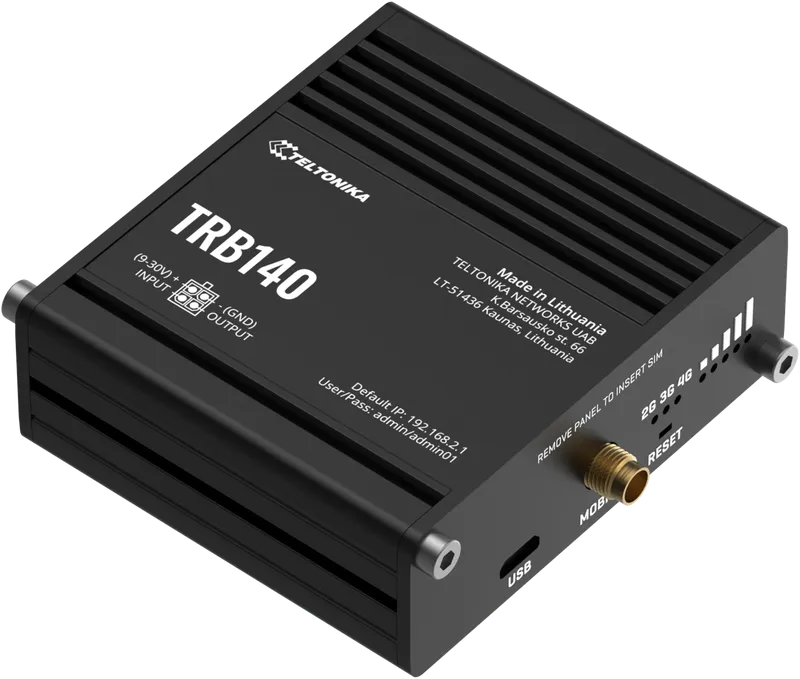 Teltonika · Gateway · TRB140 · LTE CAT4 RJ45 · eSIM