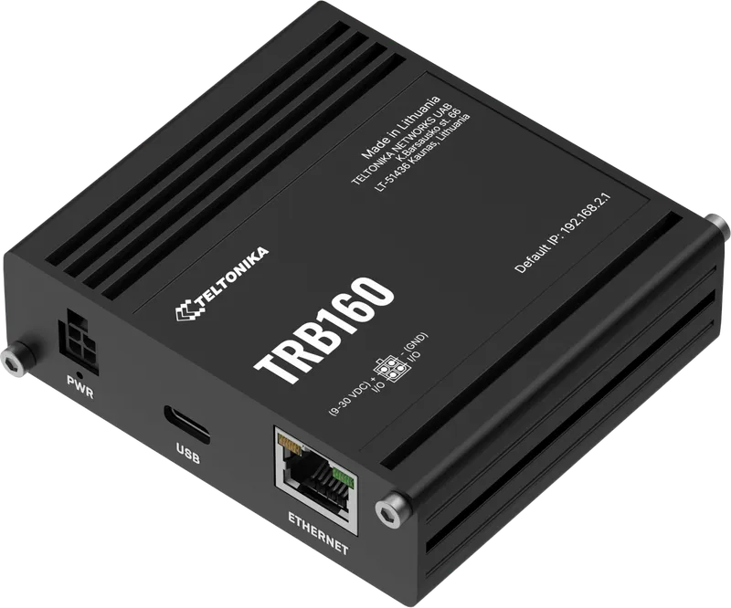 Teltonika TRB160 industrielles LTE CAT6 Gateway mit RJ45 und USB-C