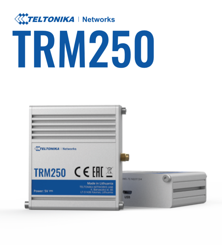 Teltonika TRM250 4G-LTE Cat 1 Industrie-Modem mit Aluminiumgehäuse
