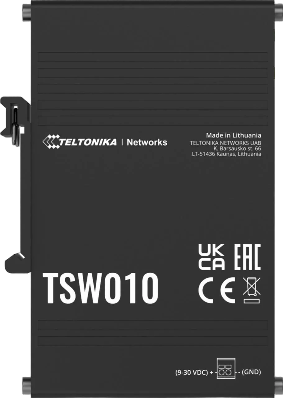 Teltonika TSW010 5-Port 10/100 Industrial Unmanaged Switch