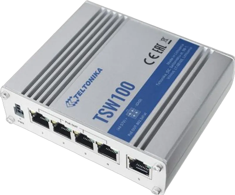 Teltonika TSW100 Switch Industriale Non Gestito PoE+ Gigabit
