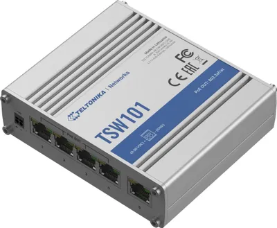 Teltonika · Switch · TSW101 · 5 Port Gigabit Industrial unmanaged POE Switch