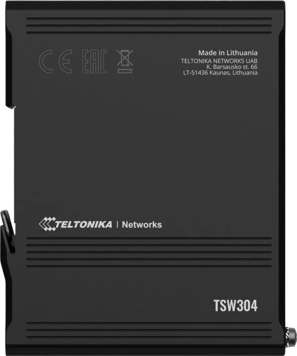 Teltonika TSW304 Gigabit-Ethernet-Switch mit DIN-Schienen-Montage