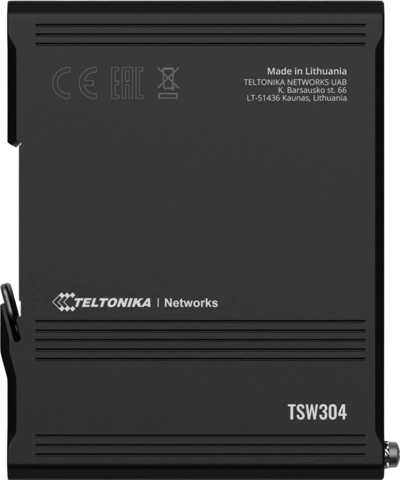 Teltonika TSW304 Gigabit-Ethernet-Switch mit DIN-Schienen-Montage