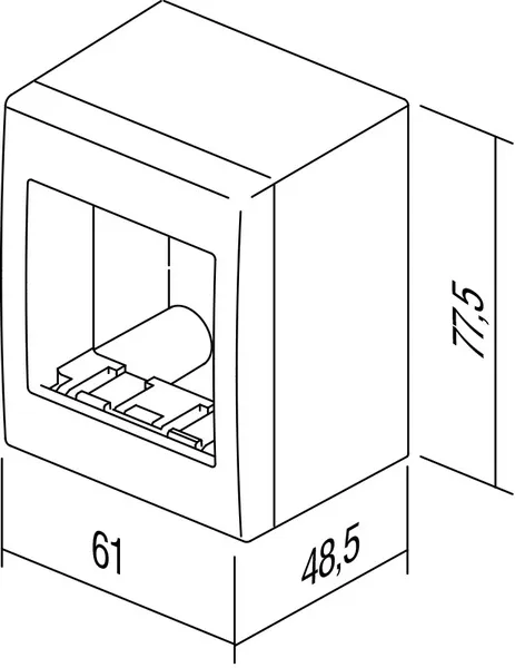 TEM Serie  Modul Aufputzgehäuse IP20 BOX NO CUBO WITH BACK SIDE COV