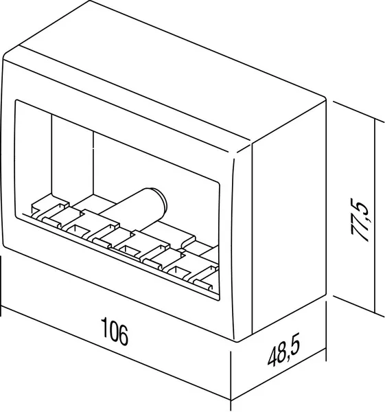 TEM Serie  Modul Aufputzgehäuse IP20 BOX NO CUBO WITH BACK SIDE COV