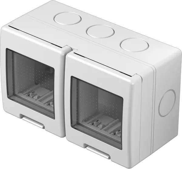 TEM Serie Modul Aufputzgehäuse IP55 BOX NO CUBOIP55 2x2M PW TEM Serie Modul Aufputzgehäuse IP55 BOX NO CUBOIP55 2x2M PW