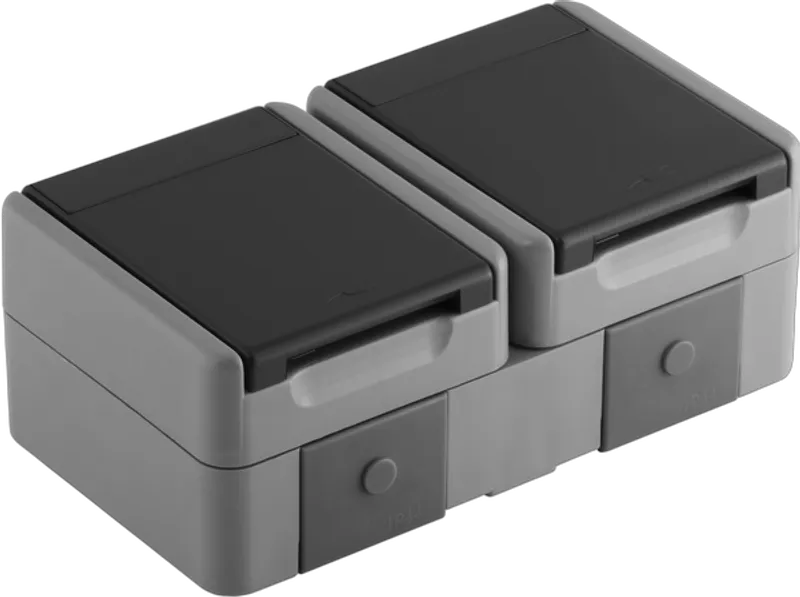 TEM Serie  Fontana Steckdose SET Schutzkontakt DOUBLE HORIZ