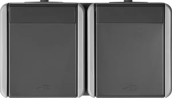 TEM Serie  Fontana Steckdose SET Schutzkontakt DOUBLE HORIZ