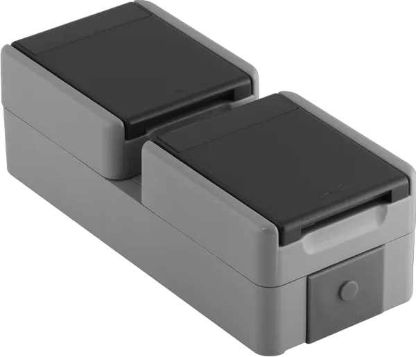 TEM Serie Fontana Steckdose SET Schutzkontakt DOUBLE VERTI