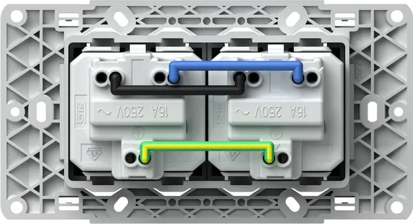 TEM Serie Modul Sets SOCKETS SET 2x Schutzkontakt 2P+E 16A TEM Serie Modul Sets SOCKETS SET 2x Schutzkontakt 2P+E 16A