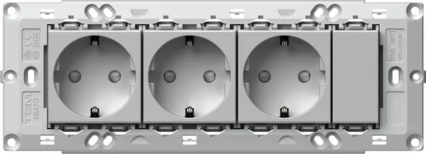 TEM Serie  Modul Sets SOCKETS SET 3x Schutzkontakt 2P+E 16A
