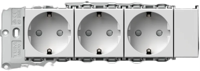 TEM Serie  Modul Sets SOCKETS SET 3x Schutzkontakt 2P+E 16A