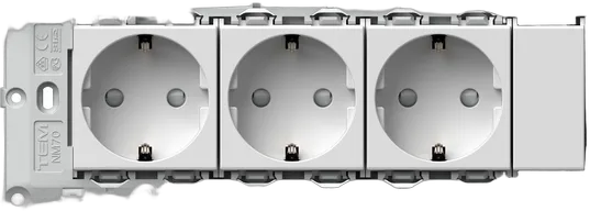 TEM Serie Modul Sets SOCKETS SET 3x Schutzkontakt 2P+E 16A TEM Serie Modul Sets SOCKETS SET 3x Schutzkontakt 2P+E 16A