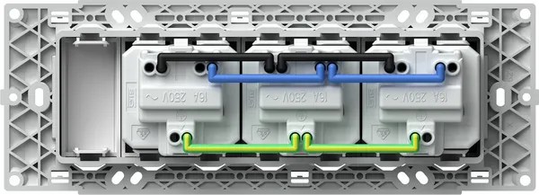 TEM Serie Modul Sets SOCKETS SET 3x Schutzkontakt 2P+E 16A TEM Serie Modul Sets SOCKETS SET 3x Schutzkontakt 2P+E 16A