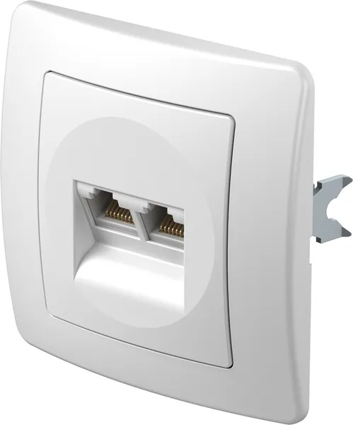 TEM Serie  Ekonomik SOCKET CAT6s KS DOUBLE2x RJ45 NB
