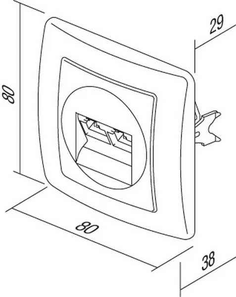 TEM Serie  Ekonomik SOCKET CAT6s KS DOUBLE2x RJ45 NB