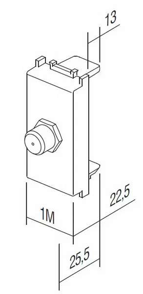 TEM Serie  Modul Steckdosen SOCKET SAT BASIC0dB 1M PW