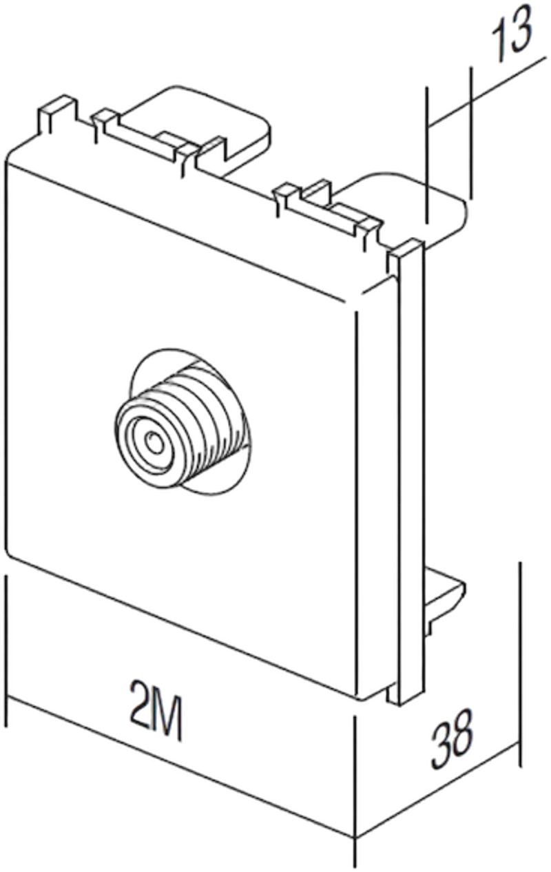 TEM Serie  Modul Steckdosen SOCKET TV BASIC0dB 2M PW