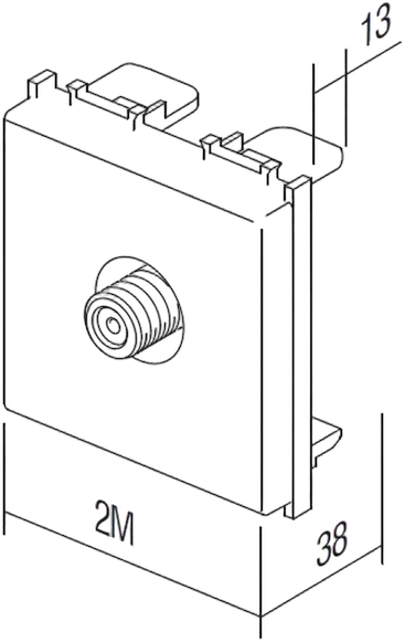 TEM Serie Modul Steckdosen SOCKET TV BASIC0dB 2M PW TEM Serie Modul Steckdosen SOCKET TV BASIC0dB 2M PW