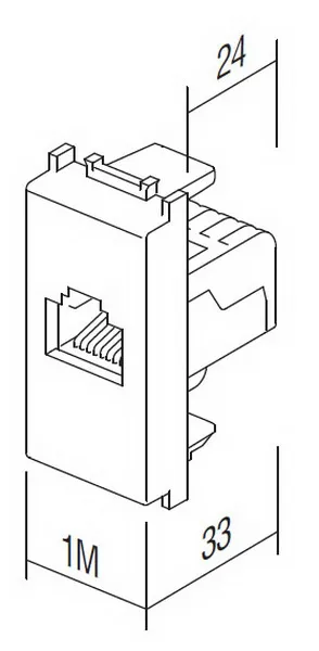 TEM Serie  Modul Steckdosen SOCKET CAT5e KSRJ45 8/8 1M SB
