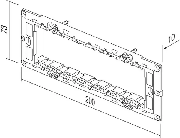 TEM Serie  Modul Montageträger MOUNTING FRAME WITH SCREWS7M