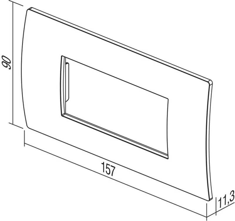 TEM Serie  Modul Rahmen OP COVER PLATE PURE4M WB