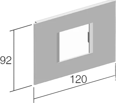 TEM Serie  Modul Brüstungskanal COVER PLATE MA92 2/3M PW
