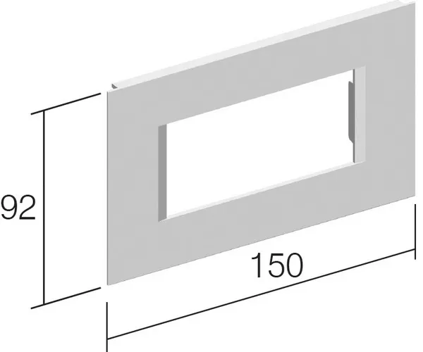 TEM Serie Modul Brüstungskanal COVER PLATE MA92 4M PW