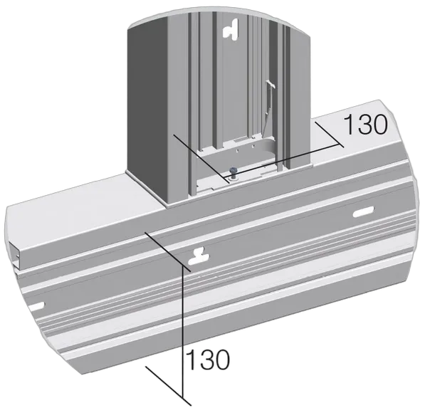 TEM Serie  Modul Brüstungskanal T-BEND MA130x65 PW