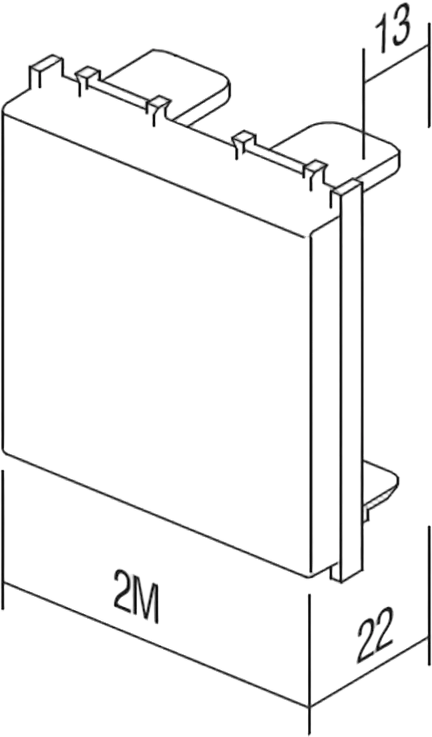 TEM Serie Modul Blende 2M Antibacterial TEM Serie Modul Blende 2M Antibacterial