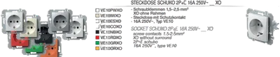 TEM Serie Ekonomik SOCKET Schutzkontakt 2P+E 16A 250V~ NB