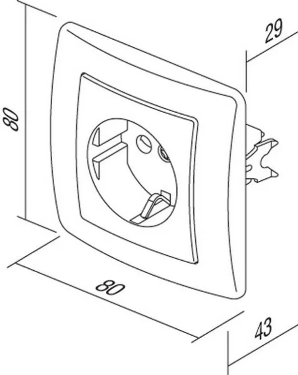 TEM Serie Ekonomik SOCKET Schutzkontakt 2P+E 16A 250V~ BV