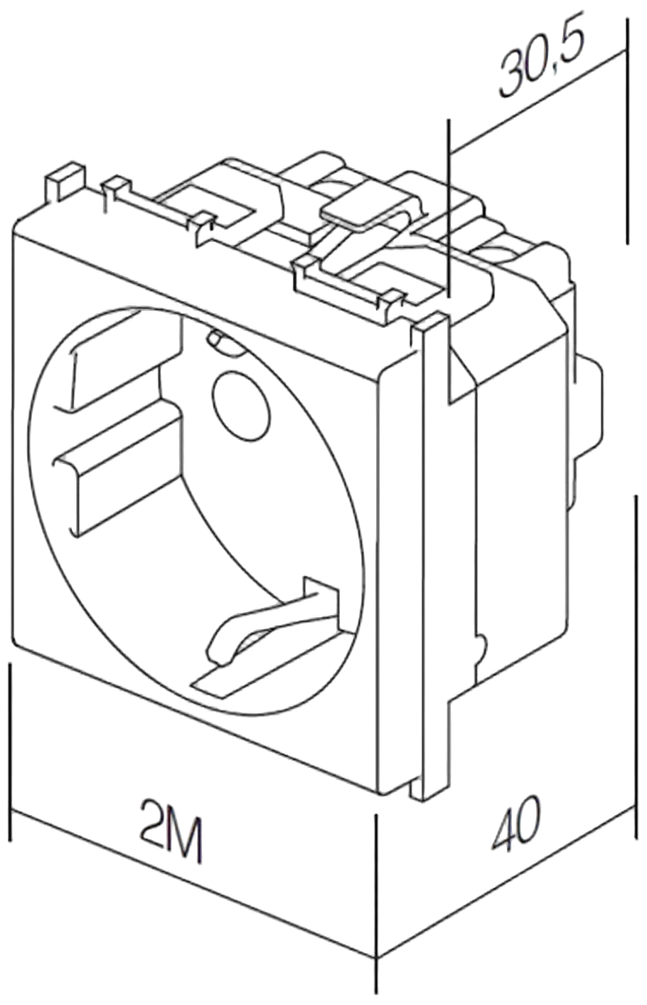 TEM Serie Modul Steckdose Schutzkontakt Antibacterial