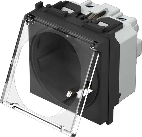 TEM Serie Modul Steckdosen SOCKET Schutzkontakt+KS+COVER2P+E 16A