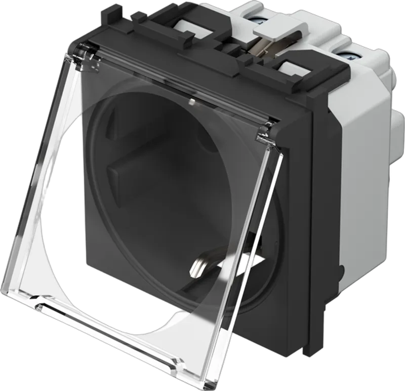 TEM Serie Modul Steckdosen SOCKET Schutzkontakt+KS+COVER2P+E 16A
