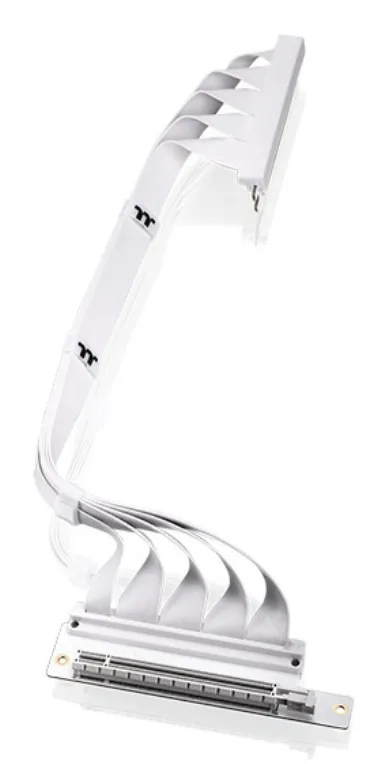 Thermaltake PCI-E 4.0 Dual 90 Degree Riser Cable 400mm Snow